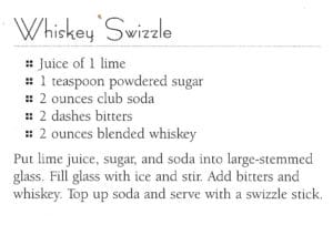Whiskey Swizzle from Classic Cocktails, Philip Collins, 2001