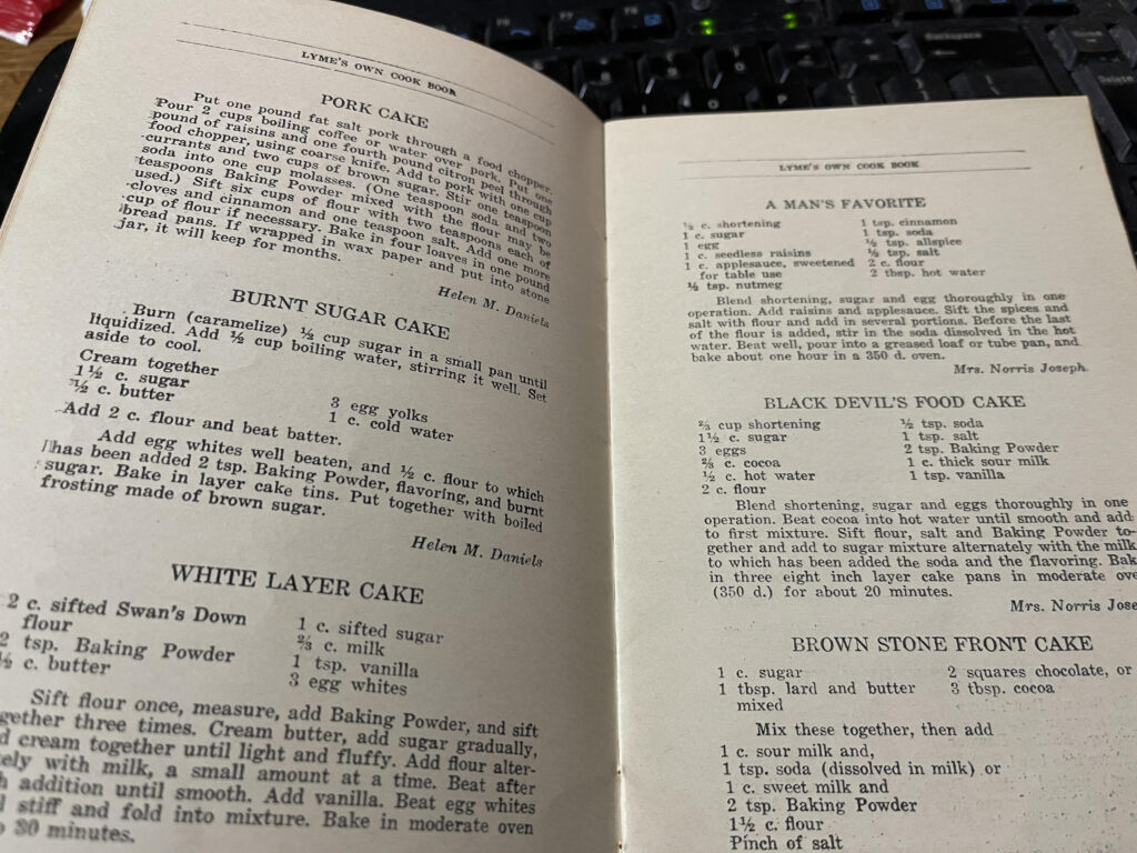 Lyme's Own Cook Book, Lyme, Connecticut, 1933, Excellent Condition